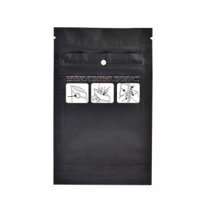 1/8oz Child Resistant Zipper Black Smell Proof Mylar Bag - SafeCare