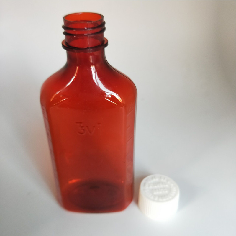 8OZ 240ml CR Cap PET Plasitc liquid oval syrup Bottles