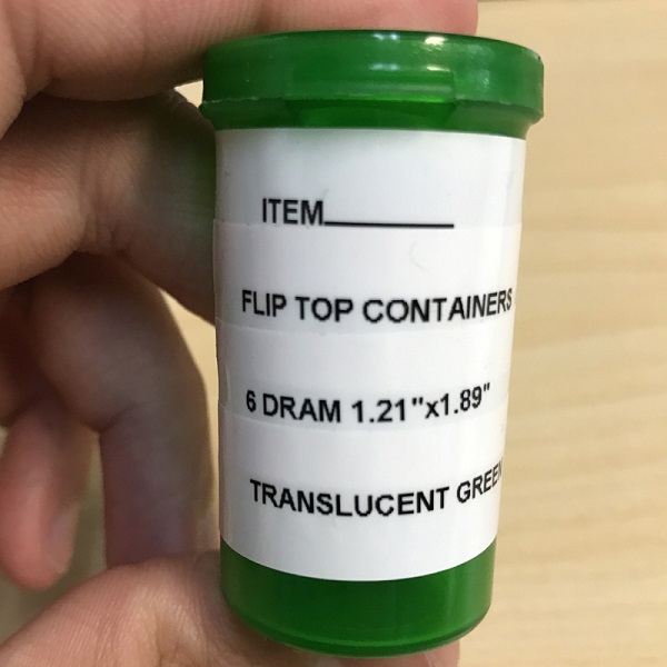 cannabis flip top containers