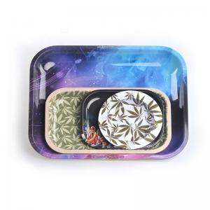 Tobacco Raw Tin Square Rolling Tray - SafeCare