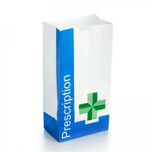 White Kraft Paper Prescription Bag - SafeCare