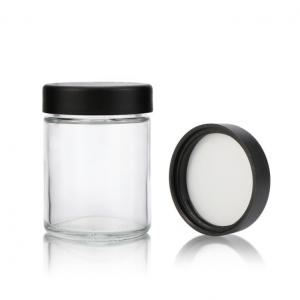 CR Flat Cap Flower Glass Jar - SafeCare