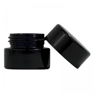 Black UV CR glass jar