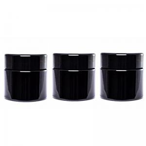 Black Ultra violet Glass Screw Top Jar