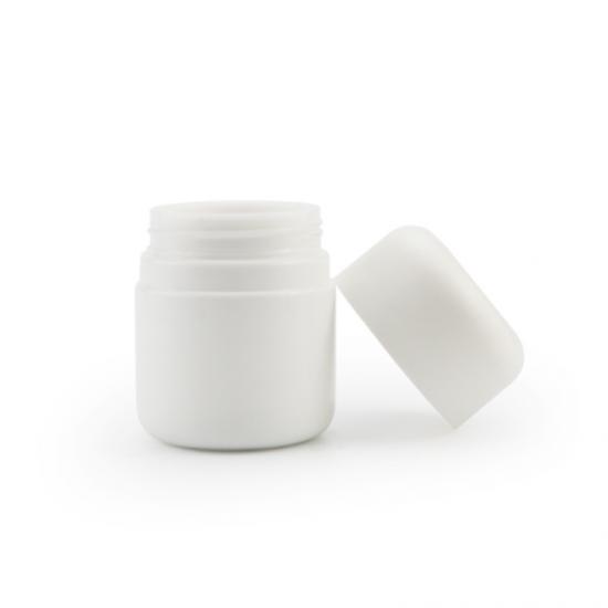 White Round CR Glass Flush Cap Jars