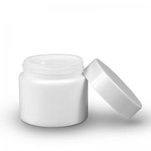 White Round Glass Jar with Child Resistant Lid - SafeCare