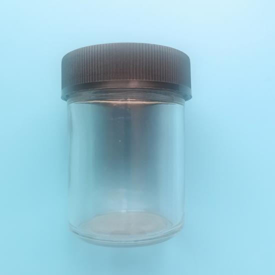 50ml 70ml 110ml Child Resistant Cap Round Glass Weed Bottle