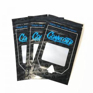 3.5gram Black Connected California Compliant Child Resistant Mylar Bag - SafeCare