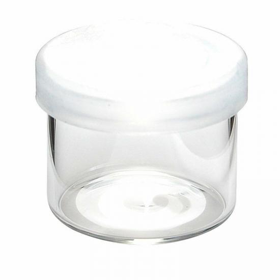 6ml Round Glass Concentrate Jar w/ Silicone Lids - Green Lids