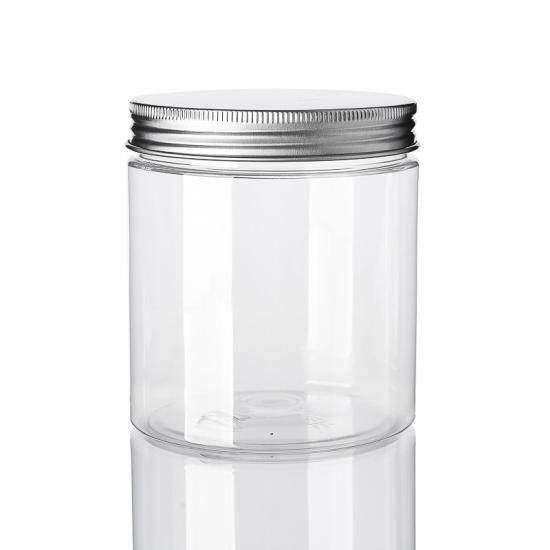 Translucent Round Wide-Mouth Plastic Jars Bulk Pack - 8 oz, Black