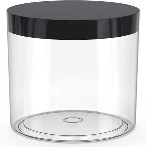 Hot Selling Amber Plastic Airtight Empty Skin Body Jar With Black Screw Lid - SafeCare