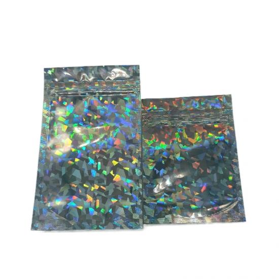 4*5inches 3.5g Holographic triangle CR zipper mylar bag