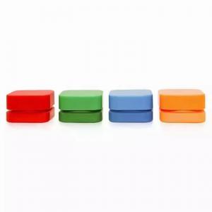 Custom color 5ml 9ml Square type Child Resistant Glass Concentrate Jar - SafeCare