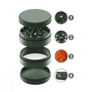 Zinc alloy 4-ply metal cigarette grinder