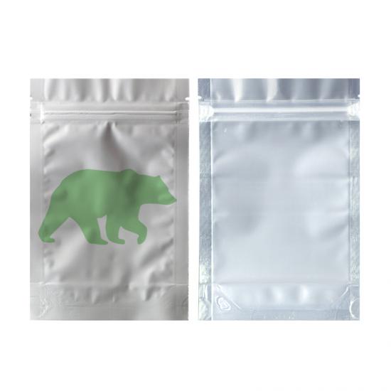 Custom Transparent Holographic Mylar Zipper Bags large clear mylar bags with window - SafeCare