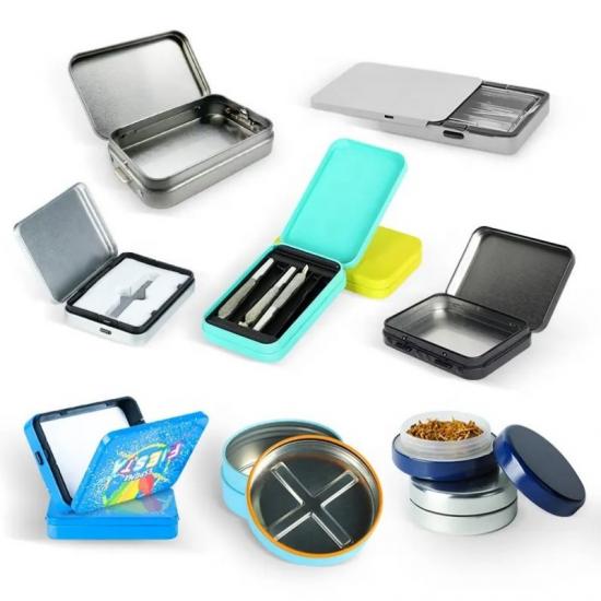 Wholesale Wholesale Custom Hinged Metal Tin Box With Hinged Lid