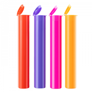 Customized logo pop top plastic tube