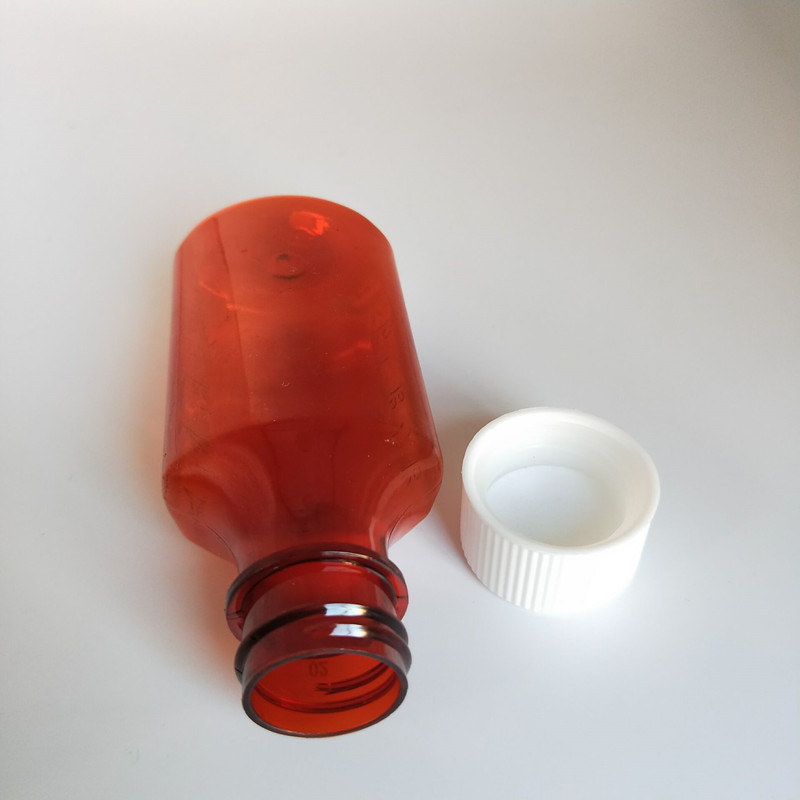 2oz 60ML Medicine PET liquid oval Bottle with Child-resistant Cap