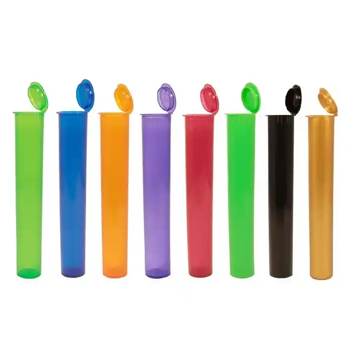 Multi color 98mm 109mm 116mm 120mm Custom Child Resistant PP Plastic pre Plastic rolled Tube
