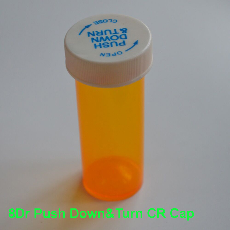 8dr  CRC push down & turn Cap vials