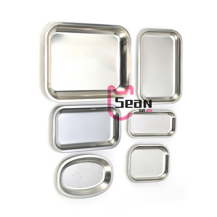 Wholesale Custom Logo Print 18*14cm Metal Roll Trays China Snack Tray Food Serving Tray