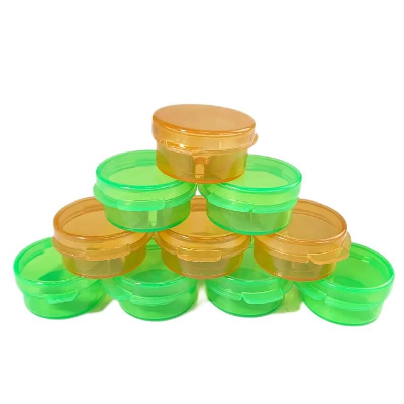 1g 3g 5g 10ml Plastic Flip Top Jars with Hinged Lid for Cosmetic Containers